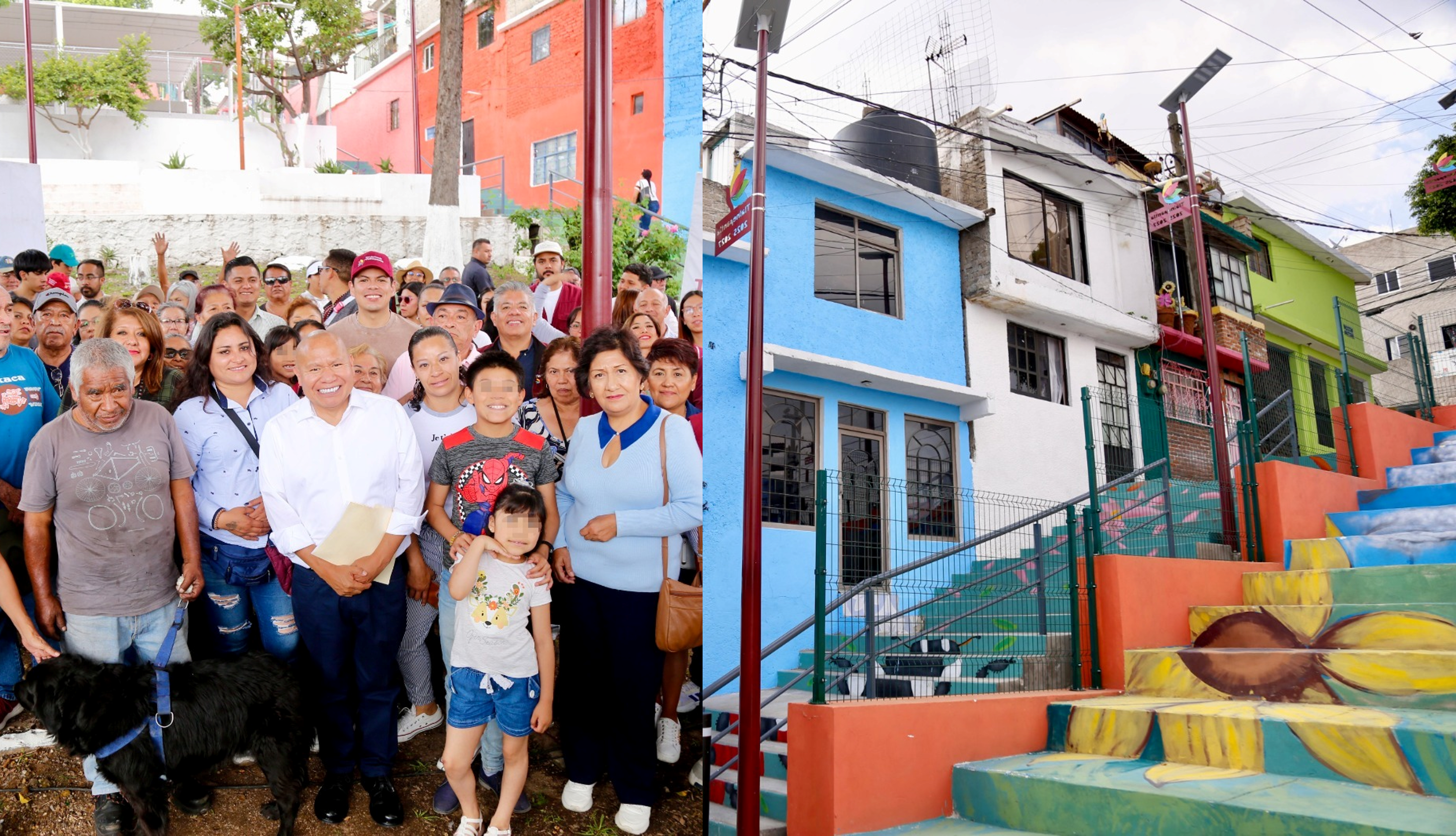 Raciel Pérez Cruz, alcalde de Tlalnepantla mejora paisaje urbano en San Andrés Atenco
