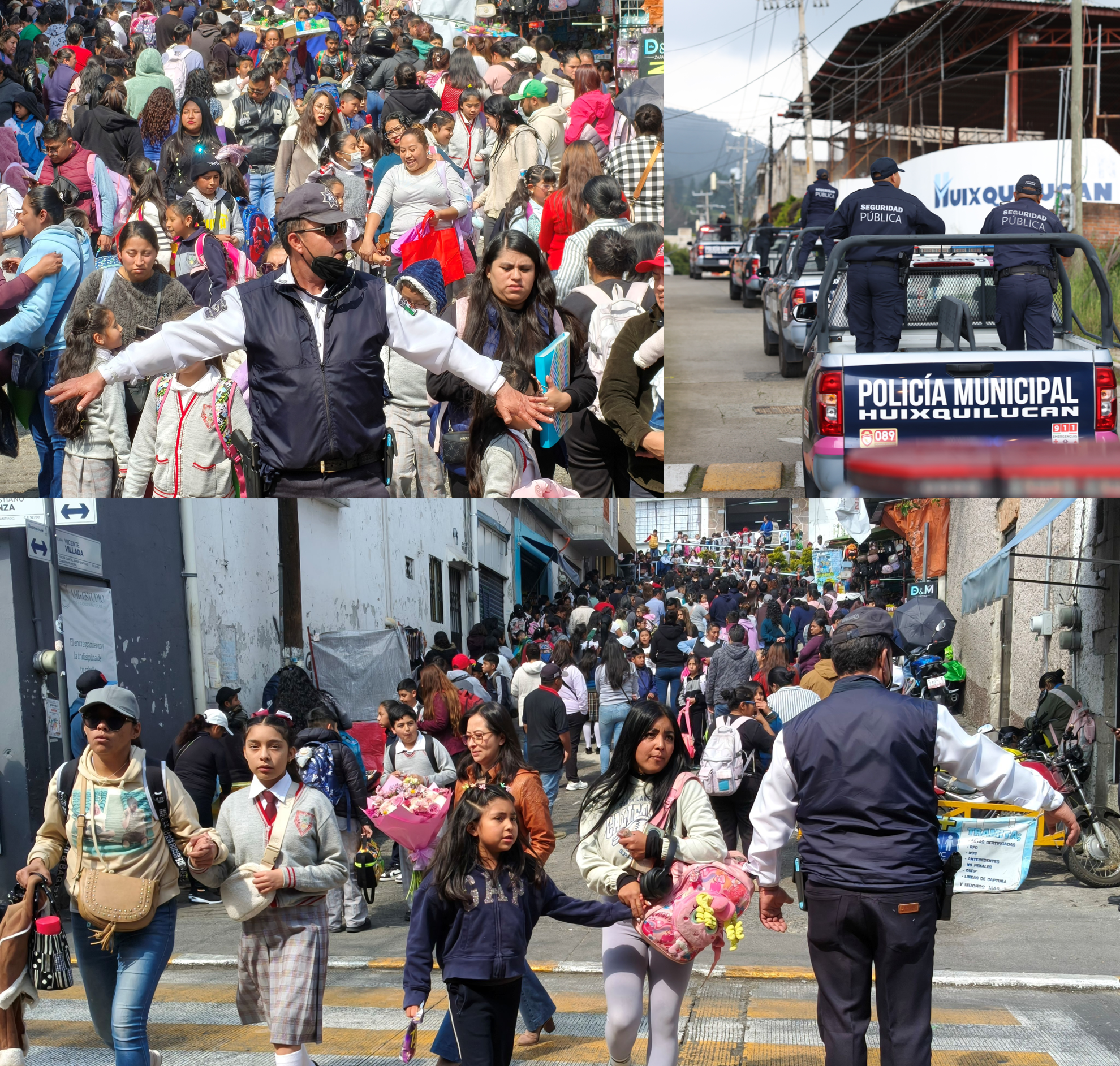 Retorno a clases seguro con despliegue de policías en Huixquilucan