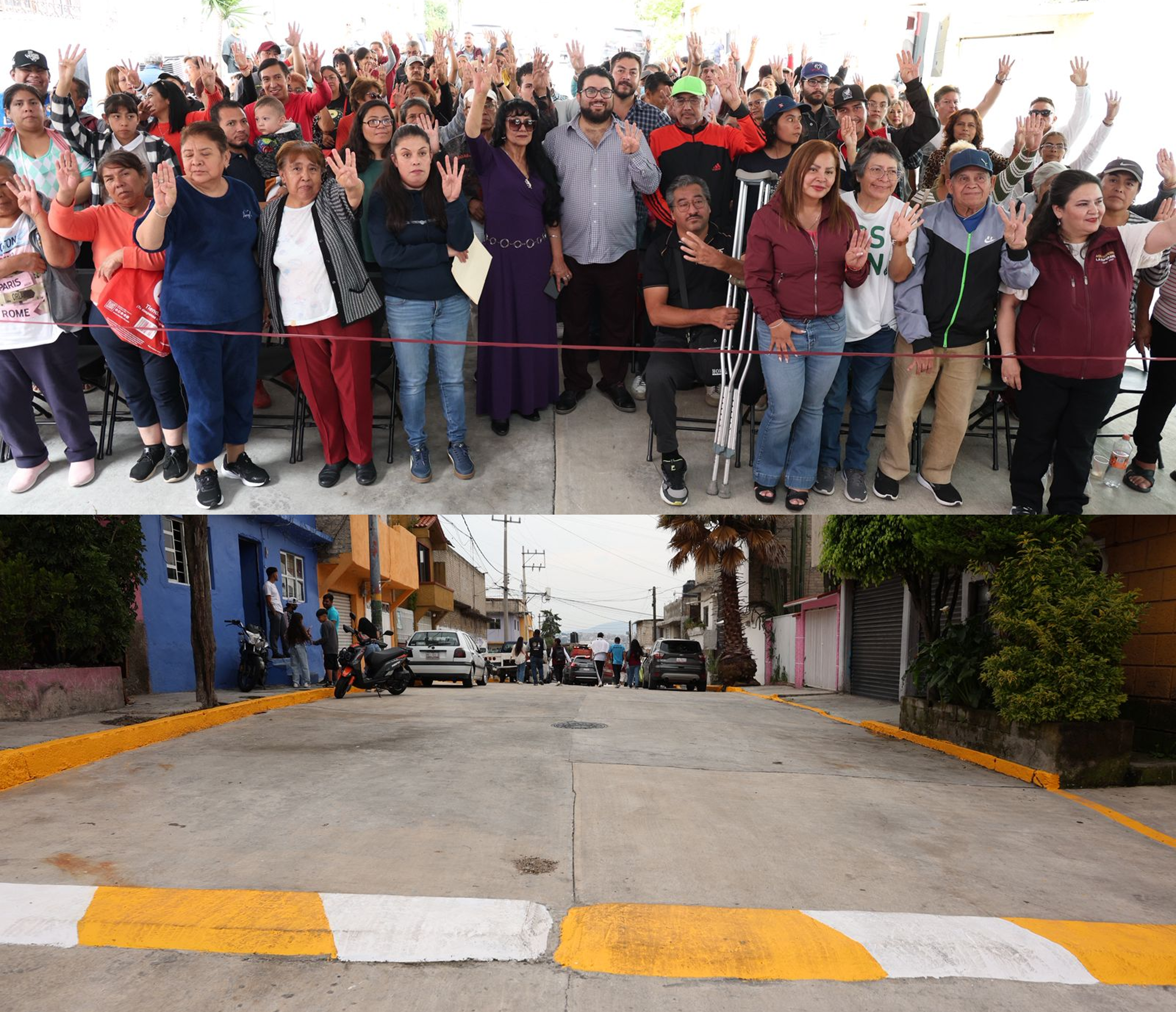 Concluyen calle Colegio del Aire de Lomas del Cadete de Naucalpan, entre gobierno de Naucalpan y ciudadanos