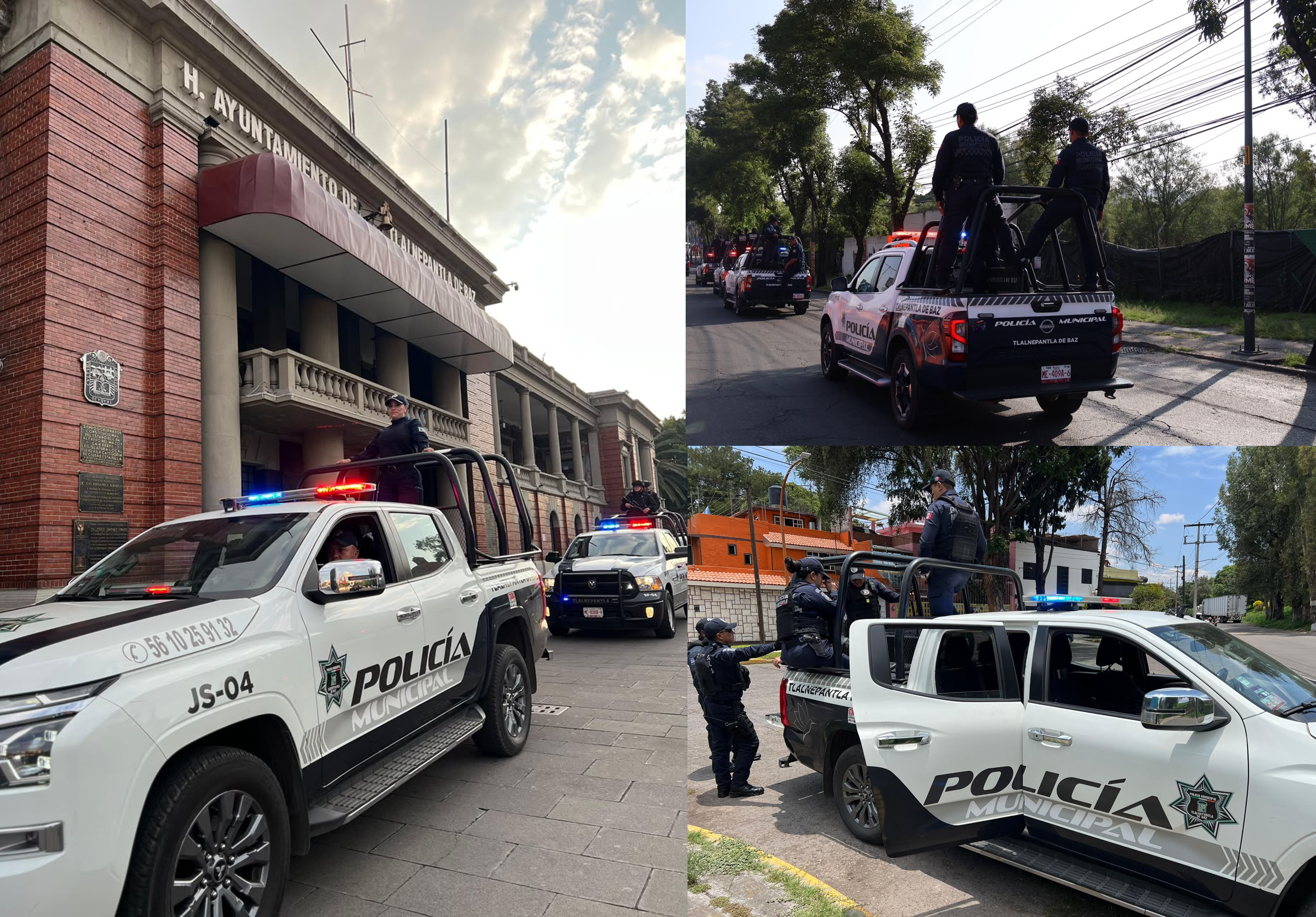 Despliegue policial de Tlalnepantla en escuelas, plazas y colonias para prevenir delitos