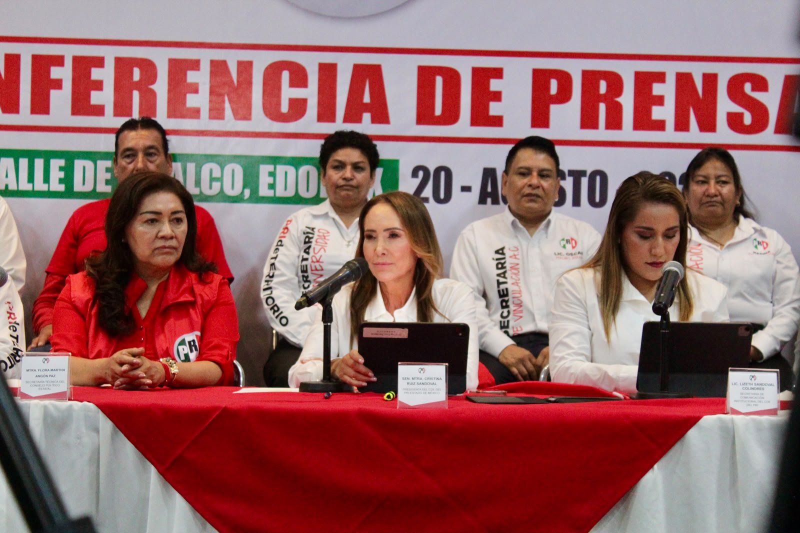 Presidenta de PRI Estado de México, Cristina Ruiz en Valle de Chalco
