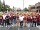Dirigentes y militantes del partido MORENA, encabezados por Raciel Pérez Cruz en Tlalnepantla