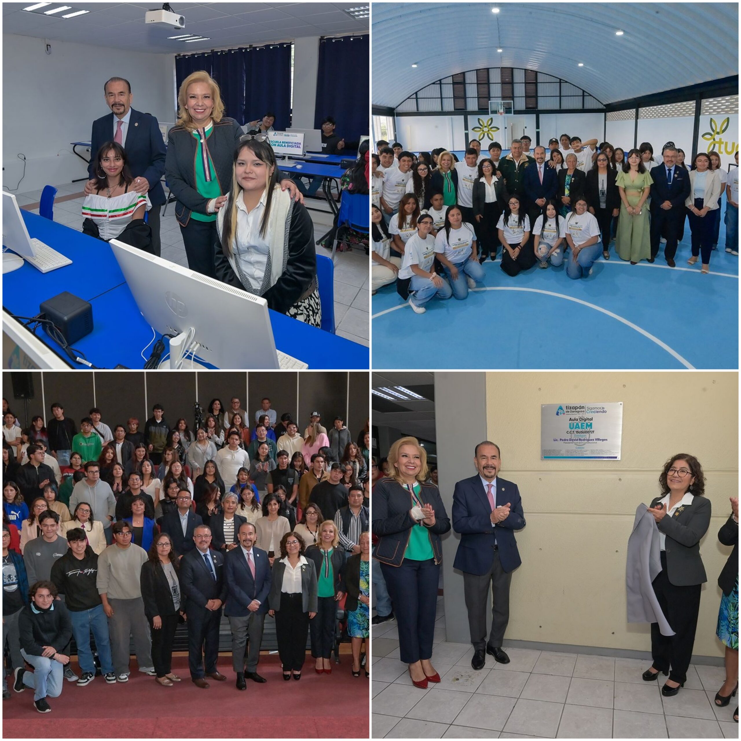Aula digital y gimnasio entrega gobierno de Atizapán de Zaragoza a Universidad Autónoma del Estado de México