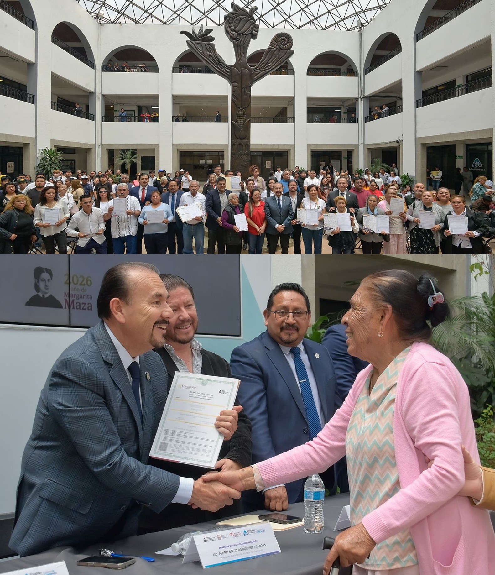 Reciben adultos certificados de primaria y secundaria, además de constancias de alfabetización como reconocimiento a su esfuerzo, constancia y tenacidad