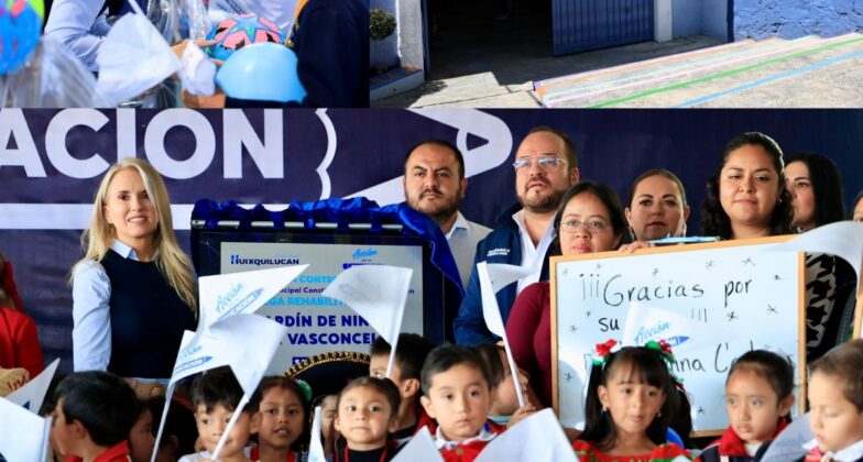 Jardín de niños y primaria son beneficiados por Acción por la Educación de Gobierno de Huixquilucan