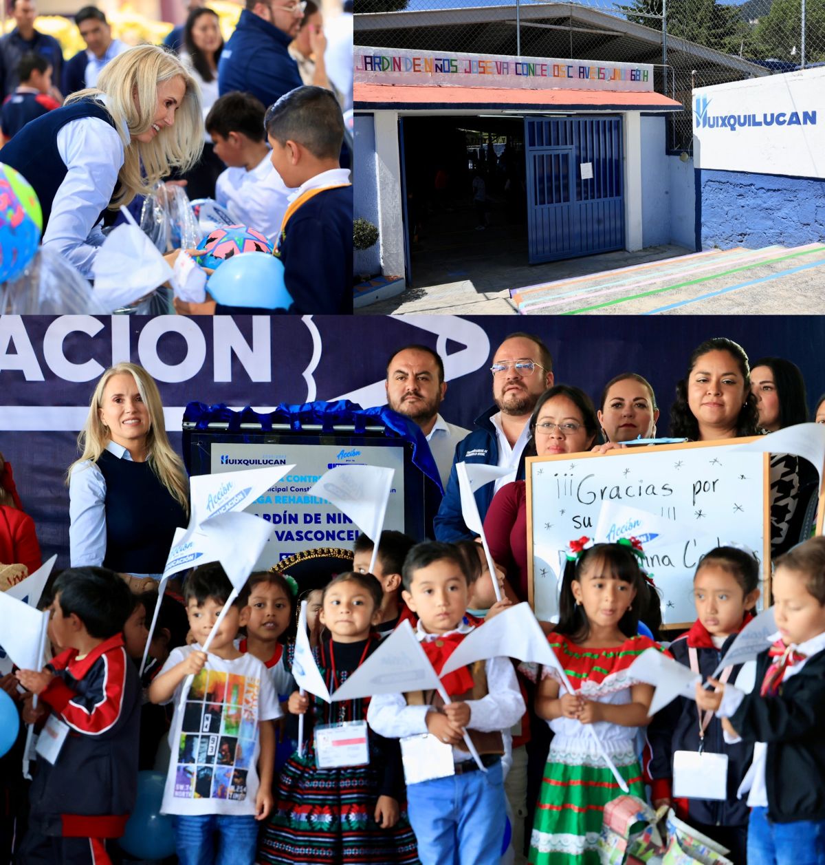 Jardín de niños y primaria son beneficiados por Acción por la Educación de Gobierno de Huixquilucan