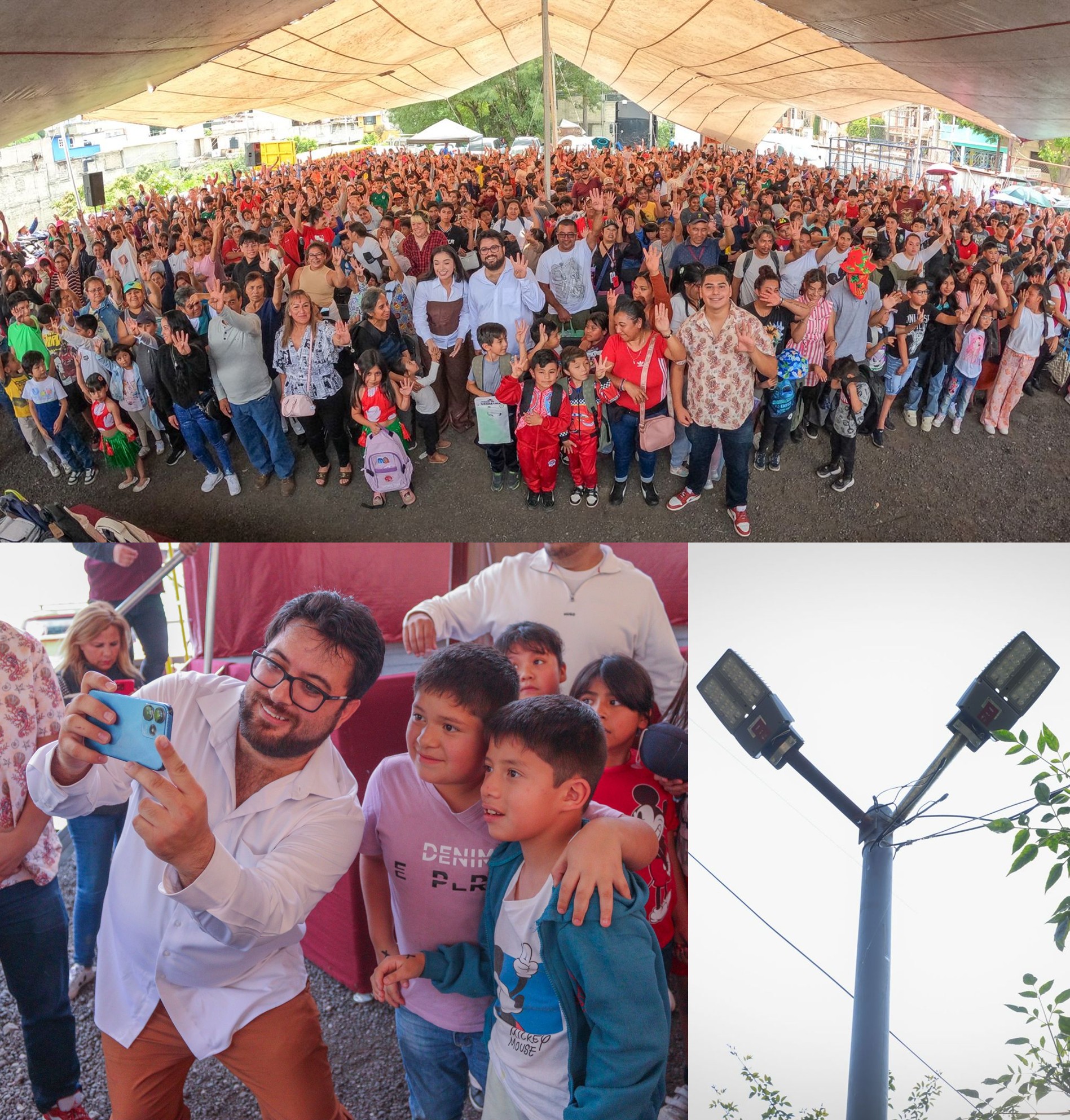 En La Raquelito, gobierno de Naucalpan interviene para mejorar alumbrado, calles y recuperar áreas verdes, como lo hizo con otras 95 colonias
