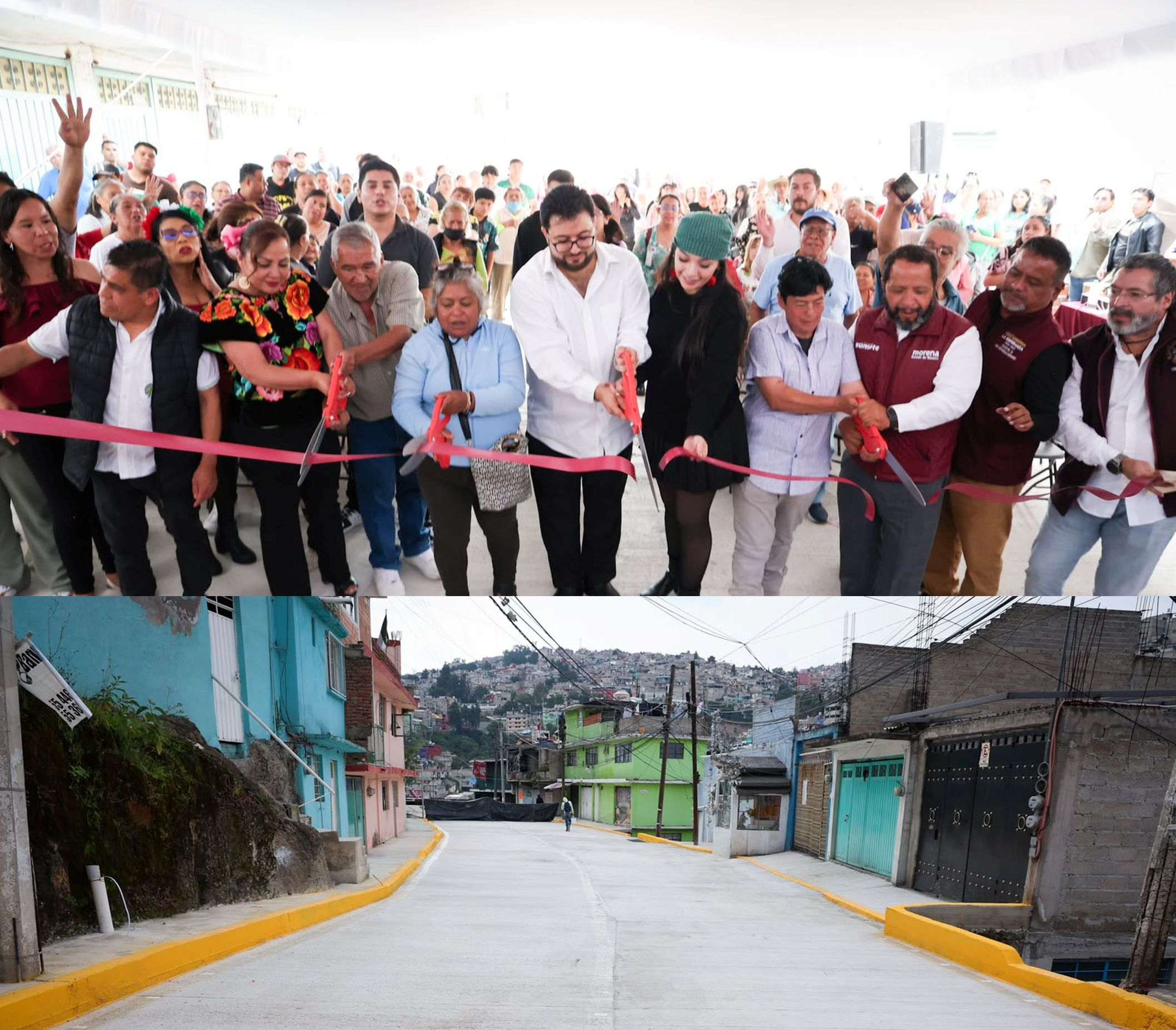 Vialidad renovada en San Lorenzo Totolinga que beneficia a los habitantes de tres colonias