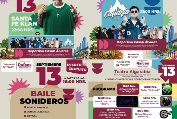 Programa de eventos musicales, populares y de orientación comunitaria por 78 años de Tlalnepantla