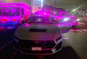 Ford Mustang recuperado por policía de Tlalnepantla