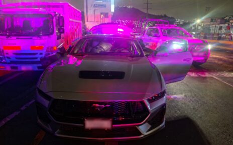 Ford Mustang recuperado por policía de Tlalnepantla