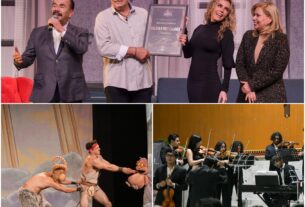 Alcalde de Atizapán de Zaragoza, Pedro Rodríguez Villegas entrega reconocimiento a Omar Fierro, Sabine Moussier y Plutarco Haza por grandes actuaciones en Festival Atzán