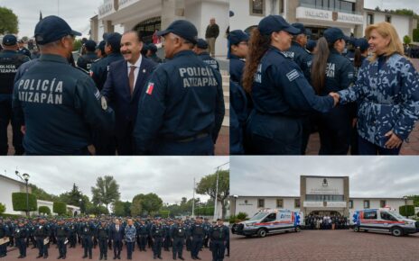 Pedro Rodríguez y Paty Arévalo reconocen a policías de Atizapán de Zaragoza