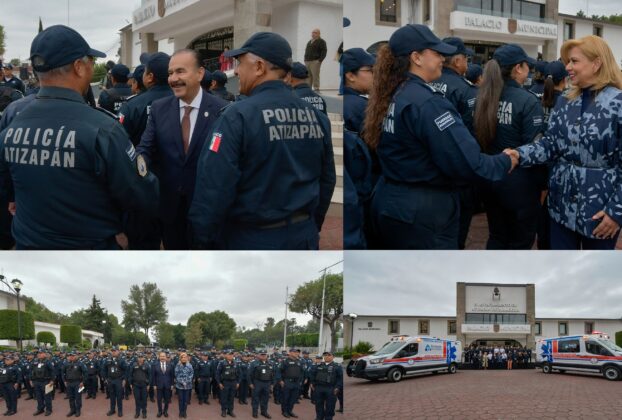 Pedro Rodríguez y Paty Arévalo reconocen a policías de Atizapán de Zaragoza