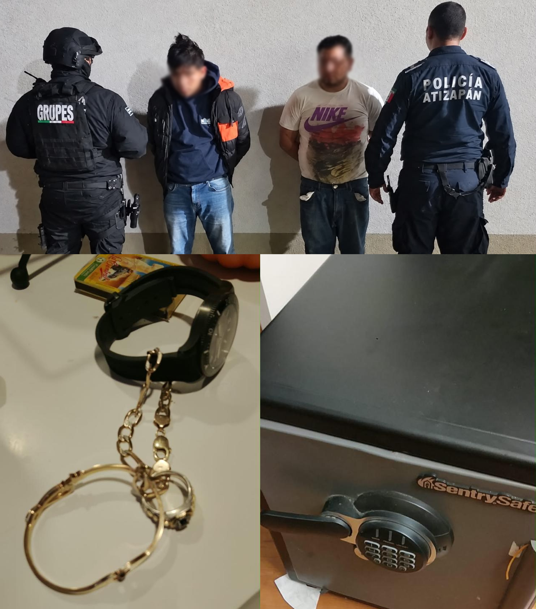 Dos detenidos en Atizapán señados por intento de secuestro y robo
