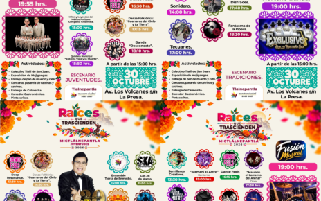 Grupos musicales, circo, teatro, concursos por Día de Muertos en Tlalnepantla