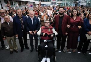 Dirigencia de SUTEYM y el alcalde Isaac Montoya Márquez